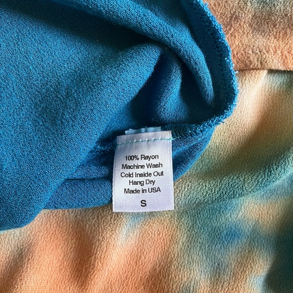 Blue and Orange Tie-Dye Cover-up Dress size S - Picture 6 of 7